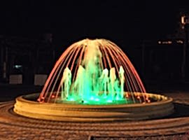 Строительство фонтана с ярусным распылителем