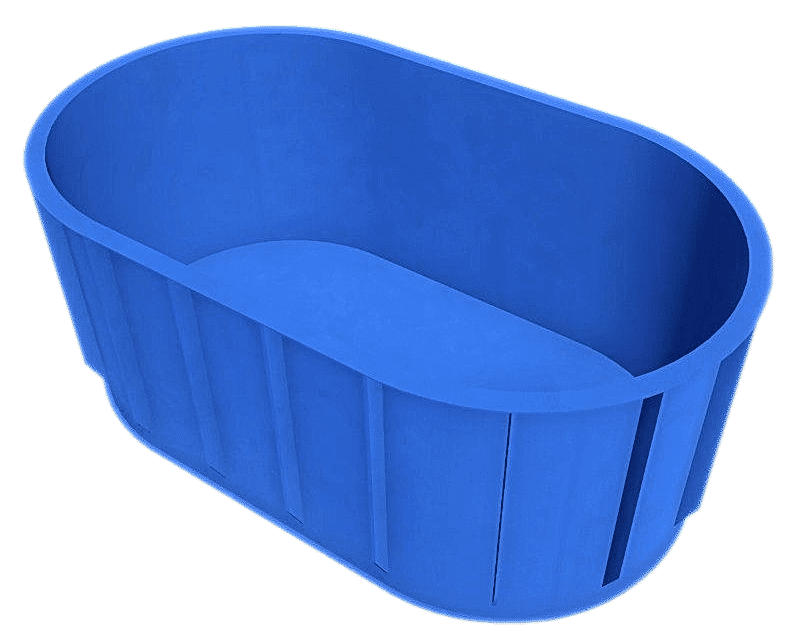 Чаша для бассейна 10x4x1,5 м (овальная)